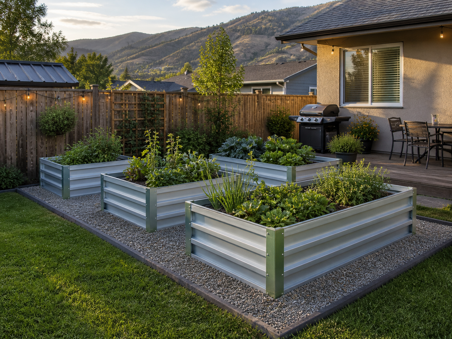 Metal planter boxes Summerland Okanagan