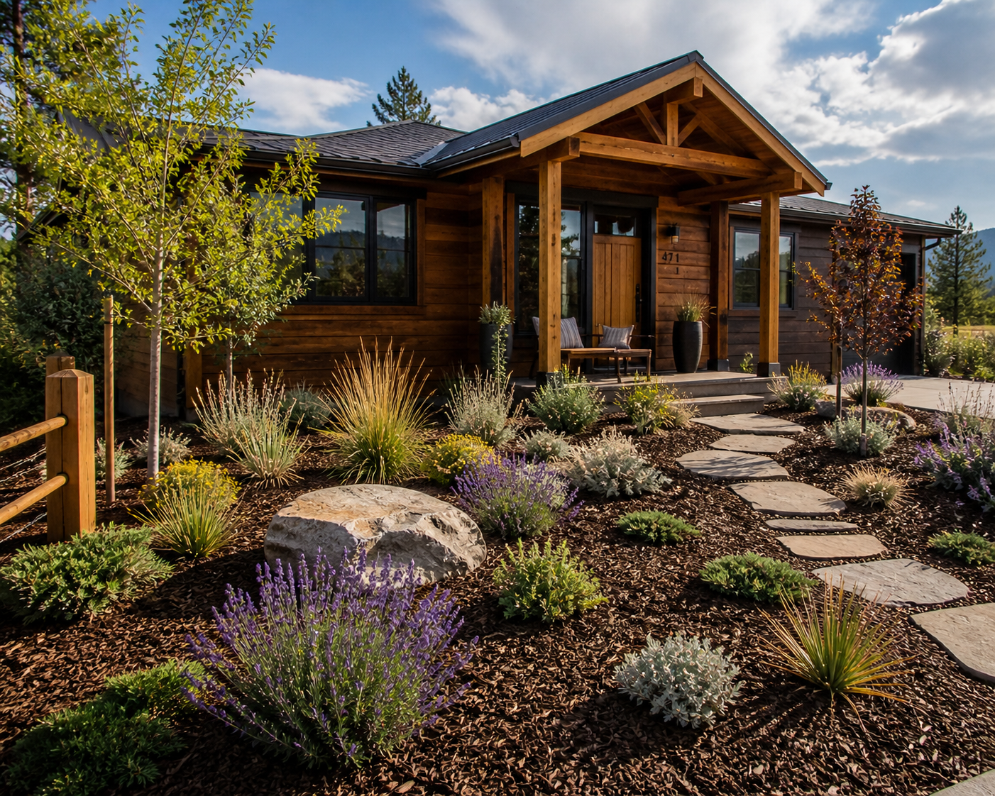 Xeriscape front yard South Okanagan