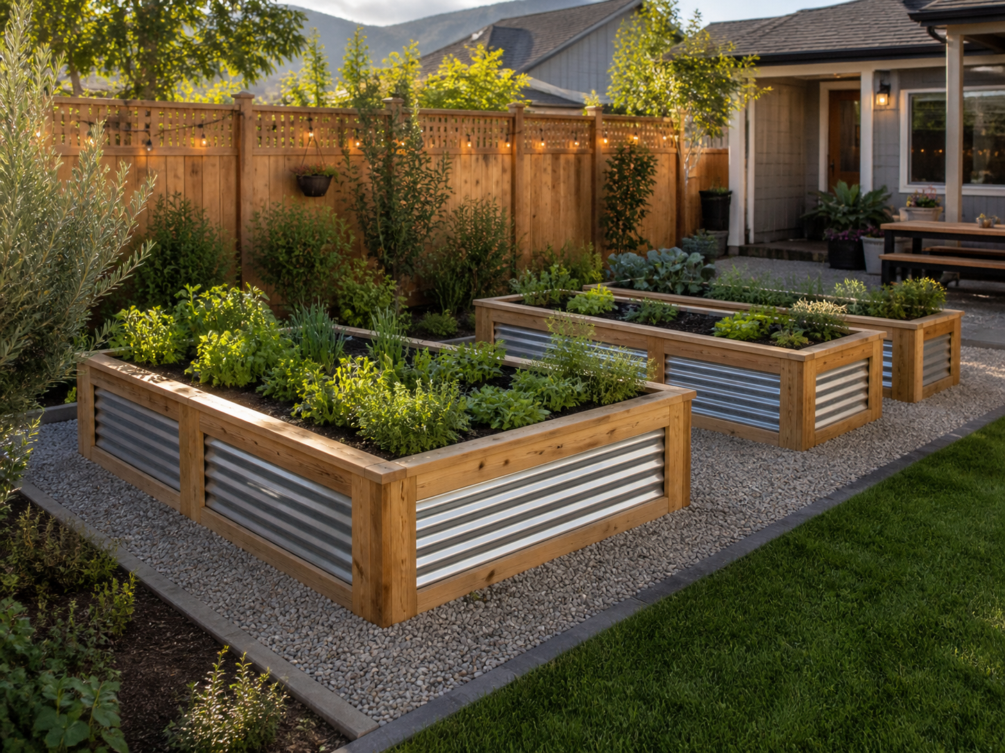 Cedar and metal planter box Naramata South Okanagan