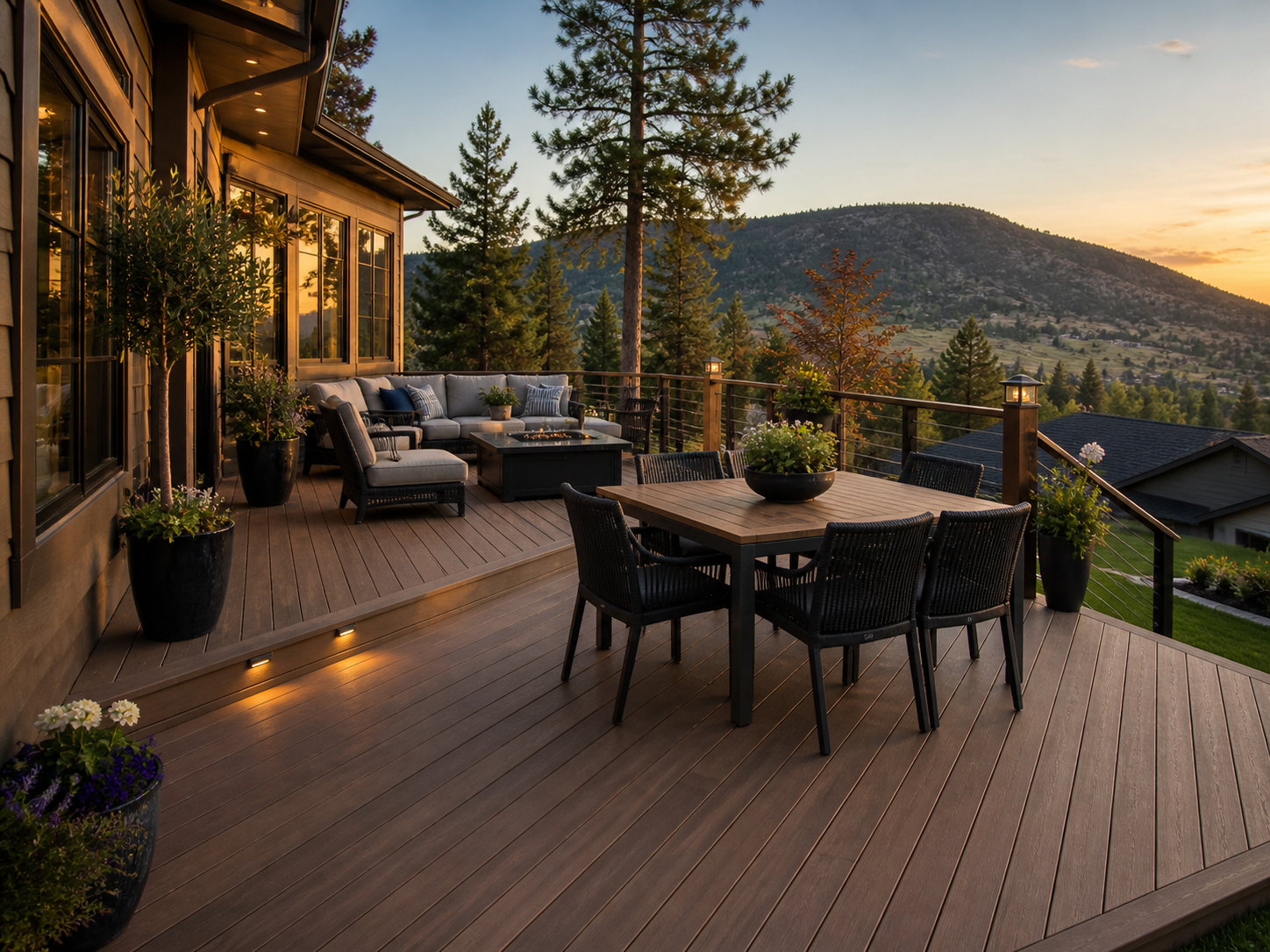 Wood deck outdoor patio Okanagan